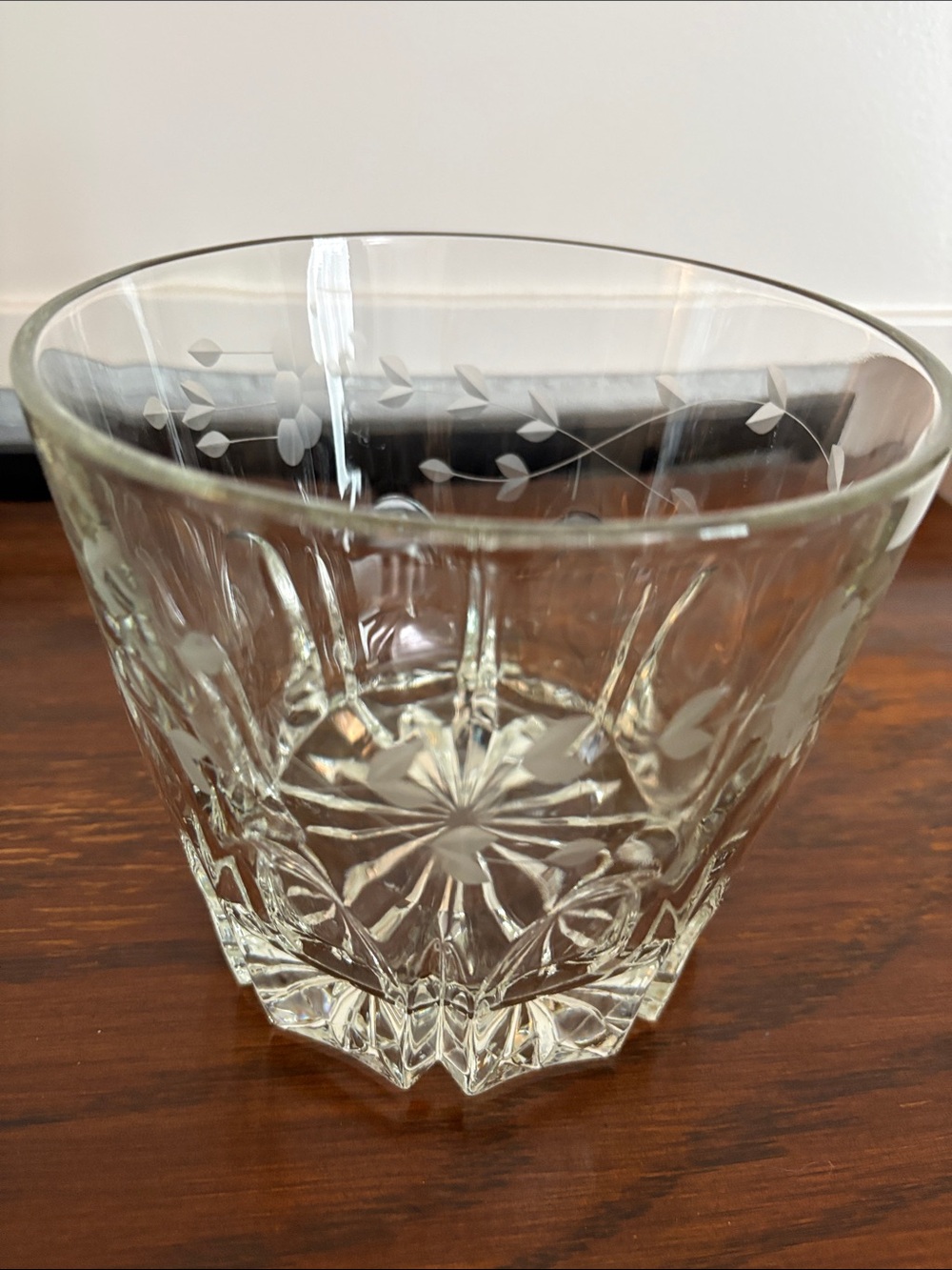 VTG PRINCESS HOUSE ‘Heritage’ Etched Crystal Ice Bucket Decorative
